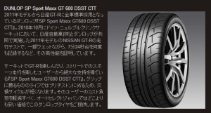 DUNLOP SP SPORT MAXX GT 600 DSST CTT二枚目